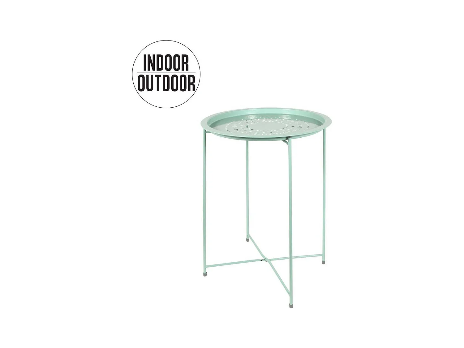 Table D Appoint Metal Vert Deau 60x46x46cm