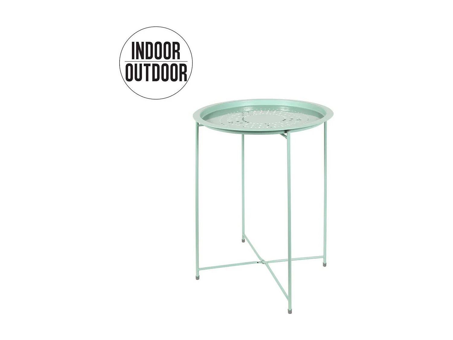 Table D Appoint Metal Vert Deau 60x46x46cm