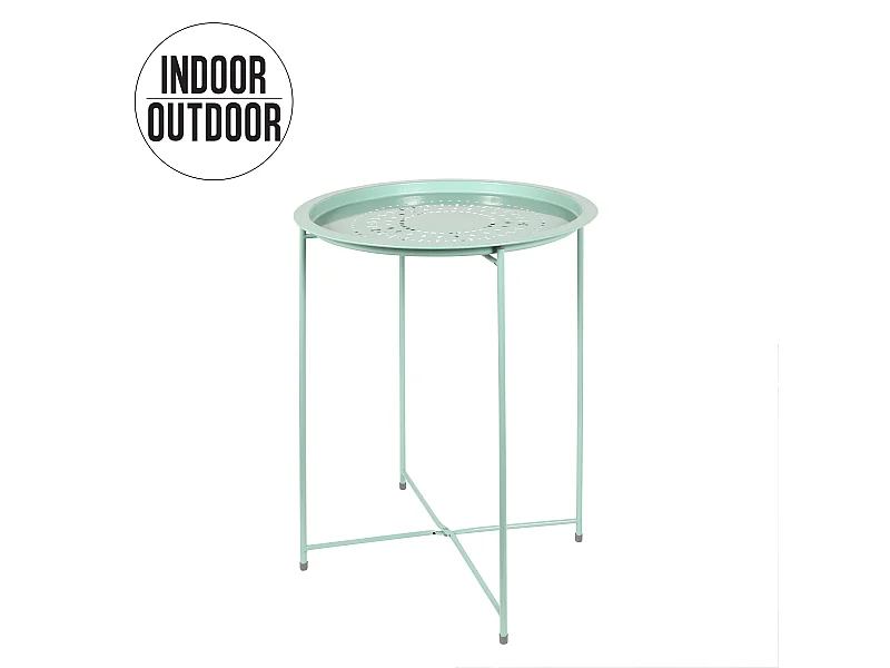 Table D Appoint Metal Vert Deau 60x46x46cm