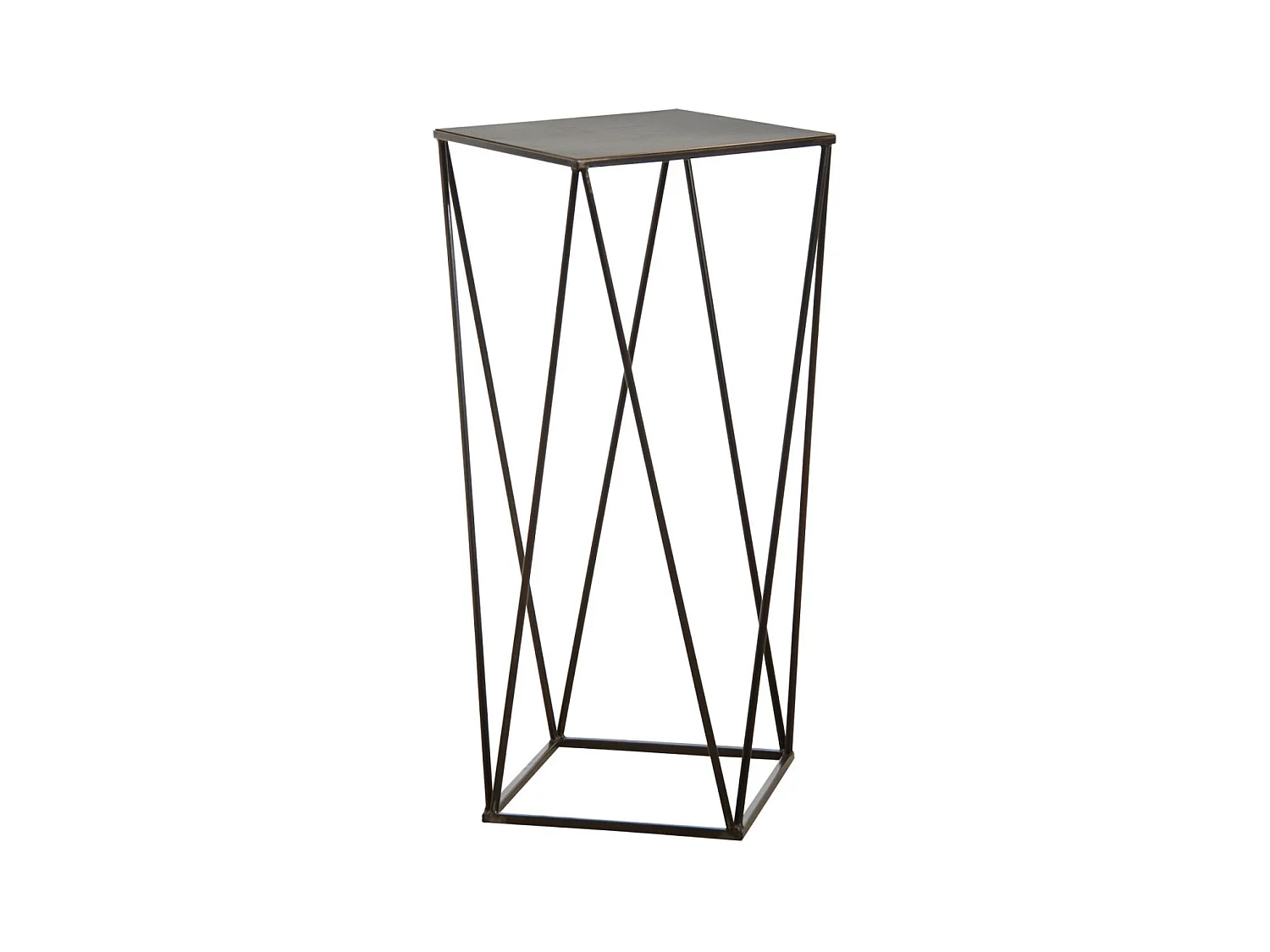 Sellette design en métal noir 60 x 60 x 80 cm