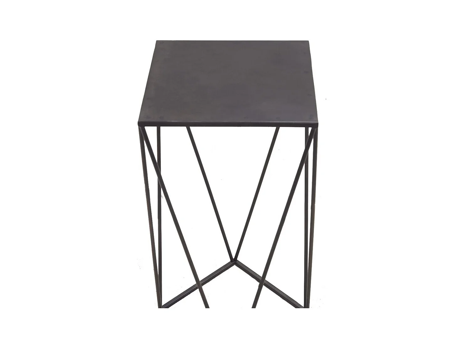 Sellette design en métal noir 60 x 60 x 80 cm