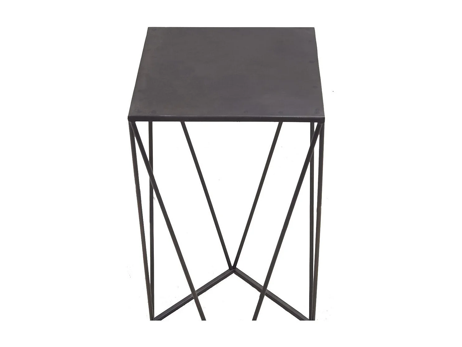 Sellette design en métal noir 60 x 60 x 80 cm