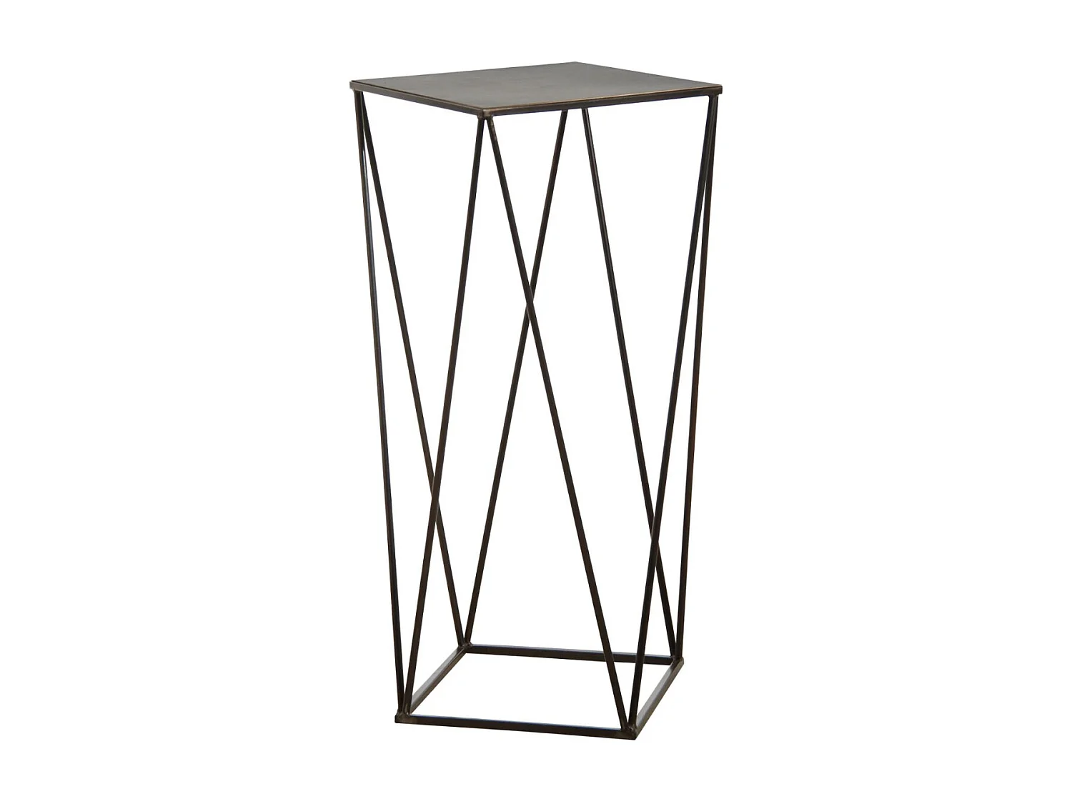 Sellette design en métal noir 60 x 60 x 80 cm