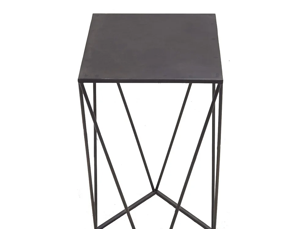 Sellette design en métal noir 60 x 60 x 80 cm