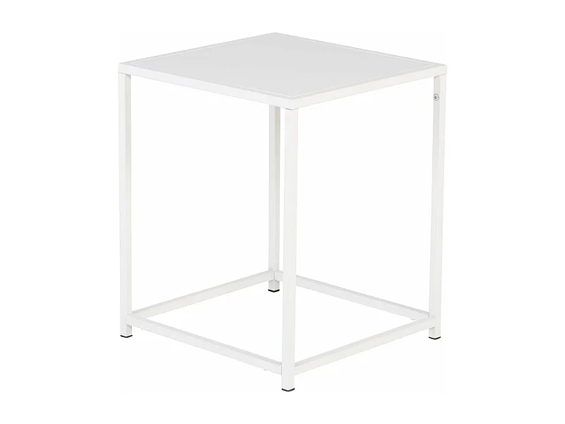 Table d'Appoint en Métal "Staal" 45cm Blanc