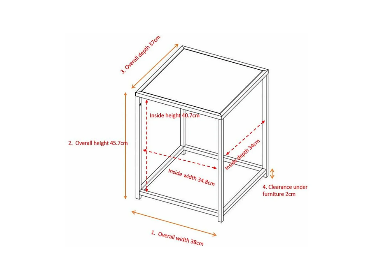 Table d'Appoint en Métal "Staal" 45cm Blanc