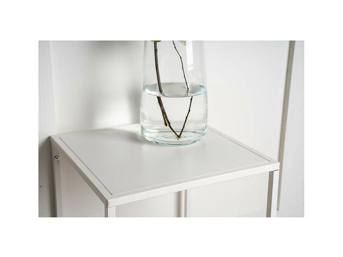 Table d'Appoint en Métal "Staal" 45cm Blanc