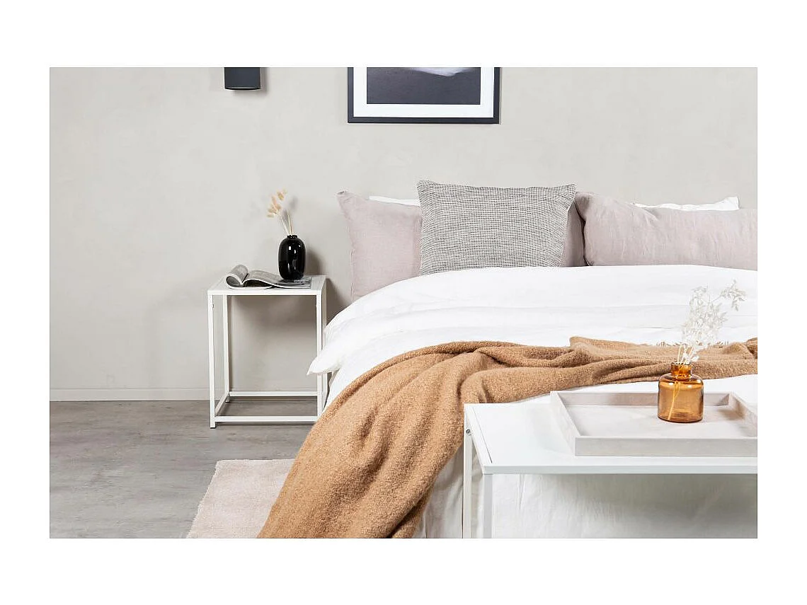 Table d'Appoint en Métal "Staal" 45cm Blanc