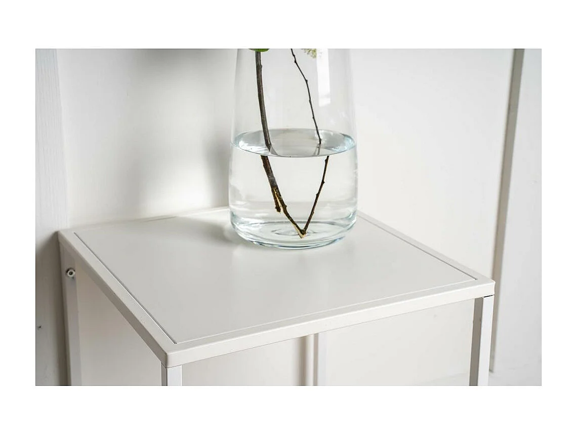 Table d'Appoint en Métal "Staal" 45cm Blanc