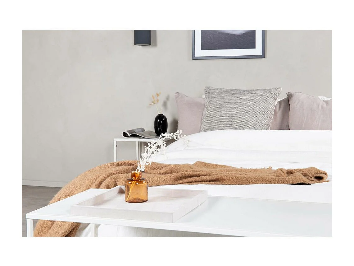 Table d'Appoint en Métal "Staal" 45cm Blanc