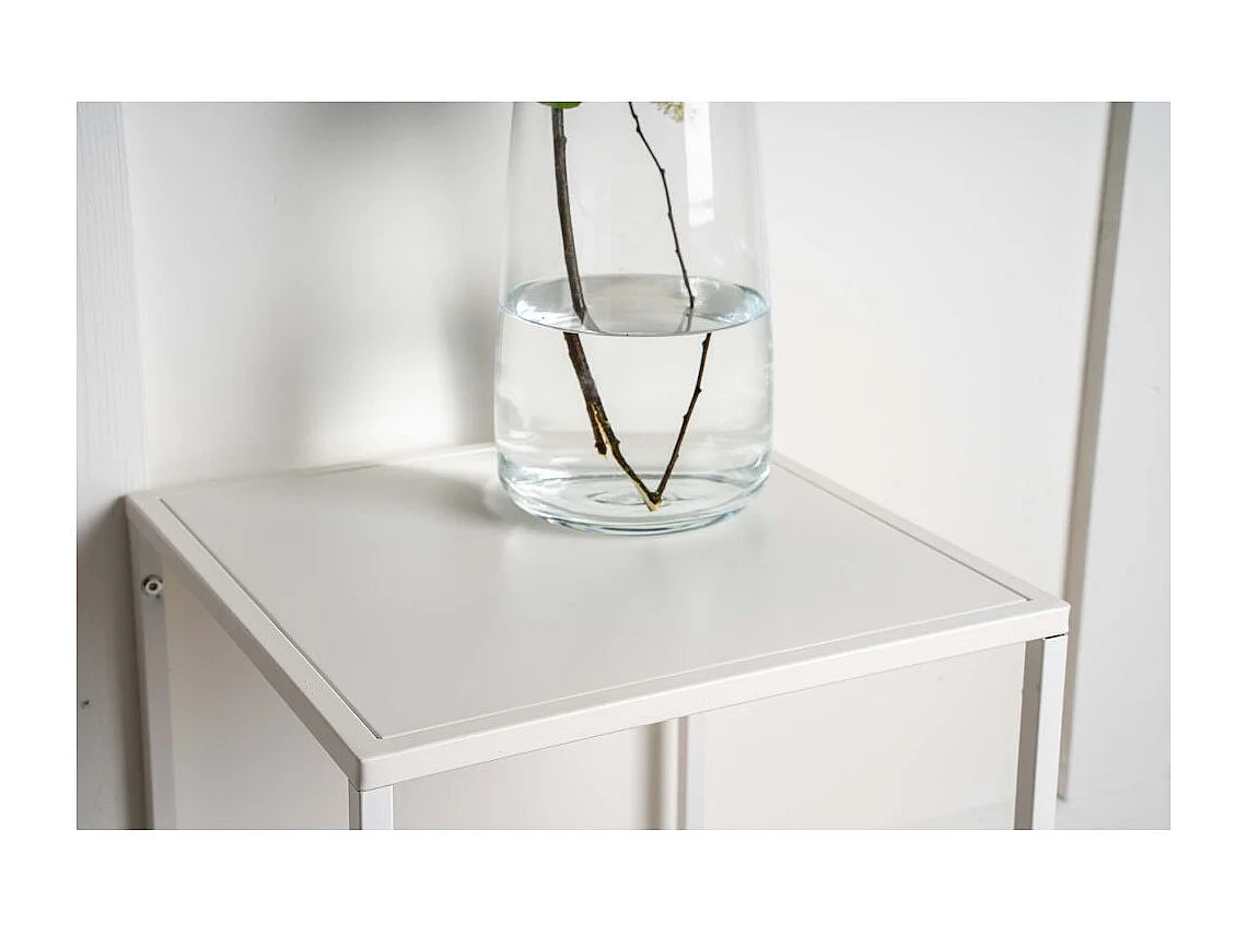 Table d'Appoint en Métal "Staal" 45cm Blanc