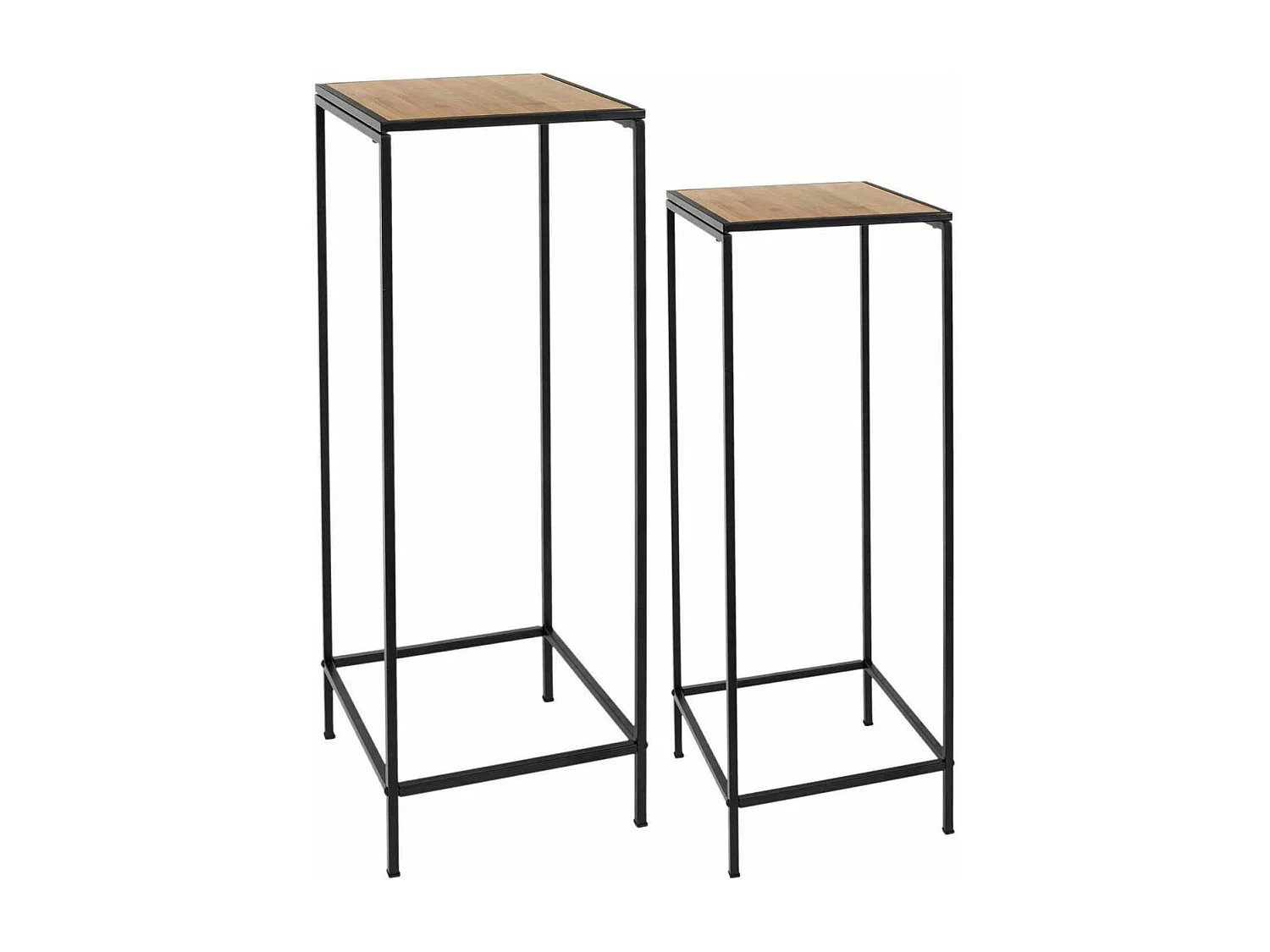 Lot de 2 Sellettes Design Bambou "Rosa" 90cm Noir