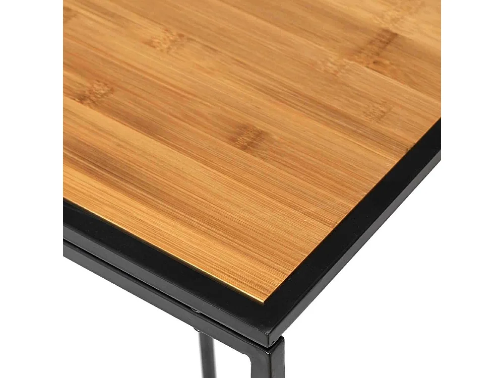 Lot de 2 Sellettes Design Bambou "Rosa" 90cm Noir