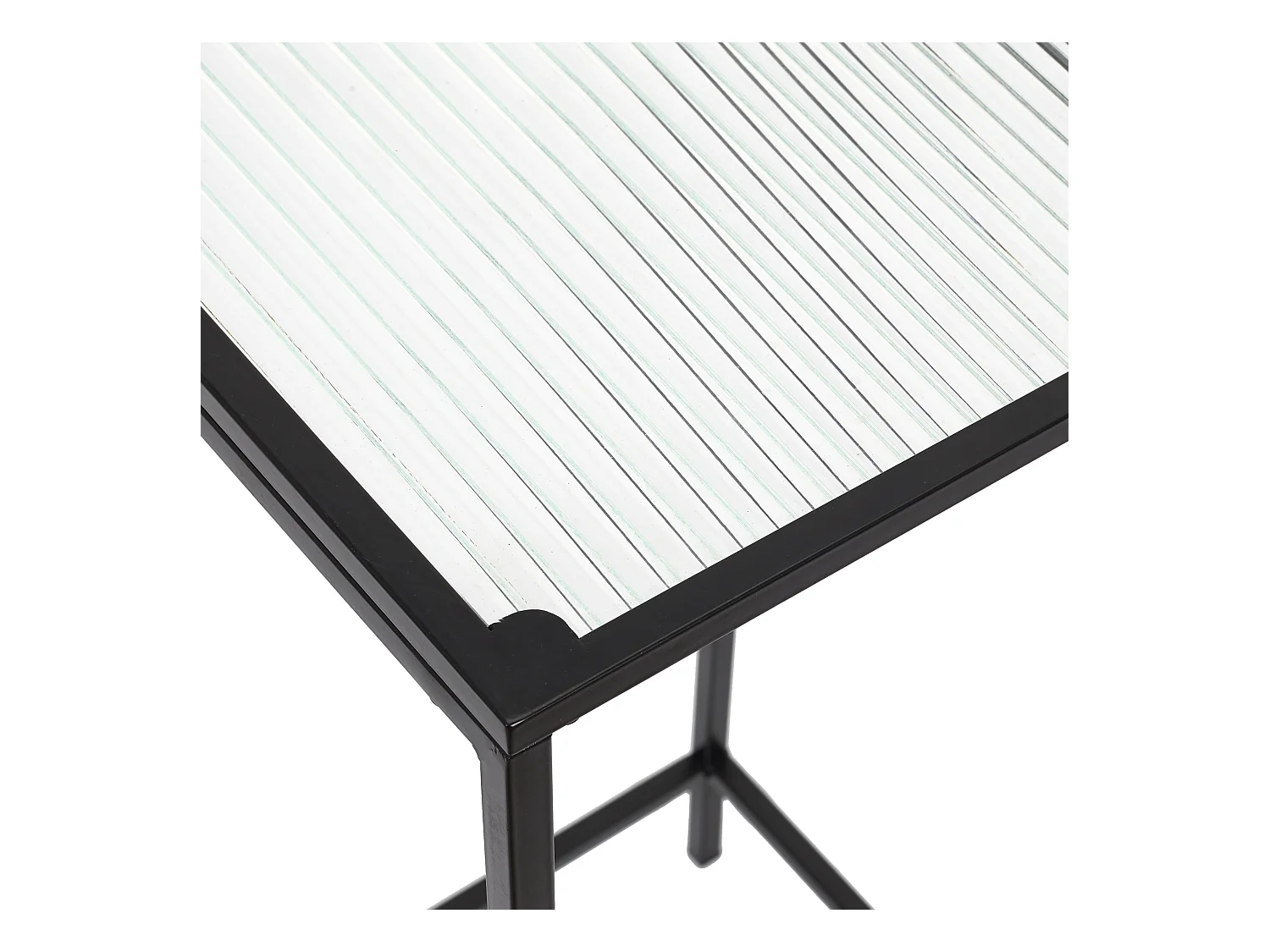 Sellette Rosa Verre Texture Noir, Transparent