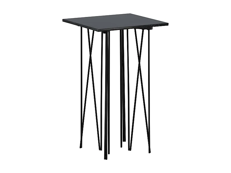 Table d'Appoint Design "Stone" 65cm Noir