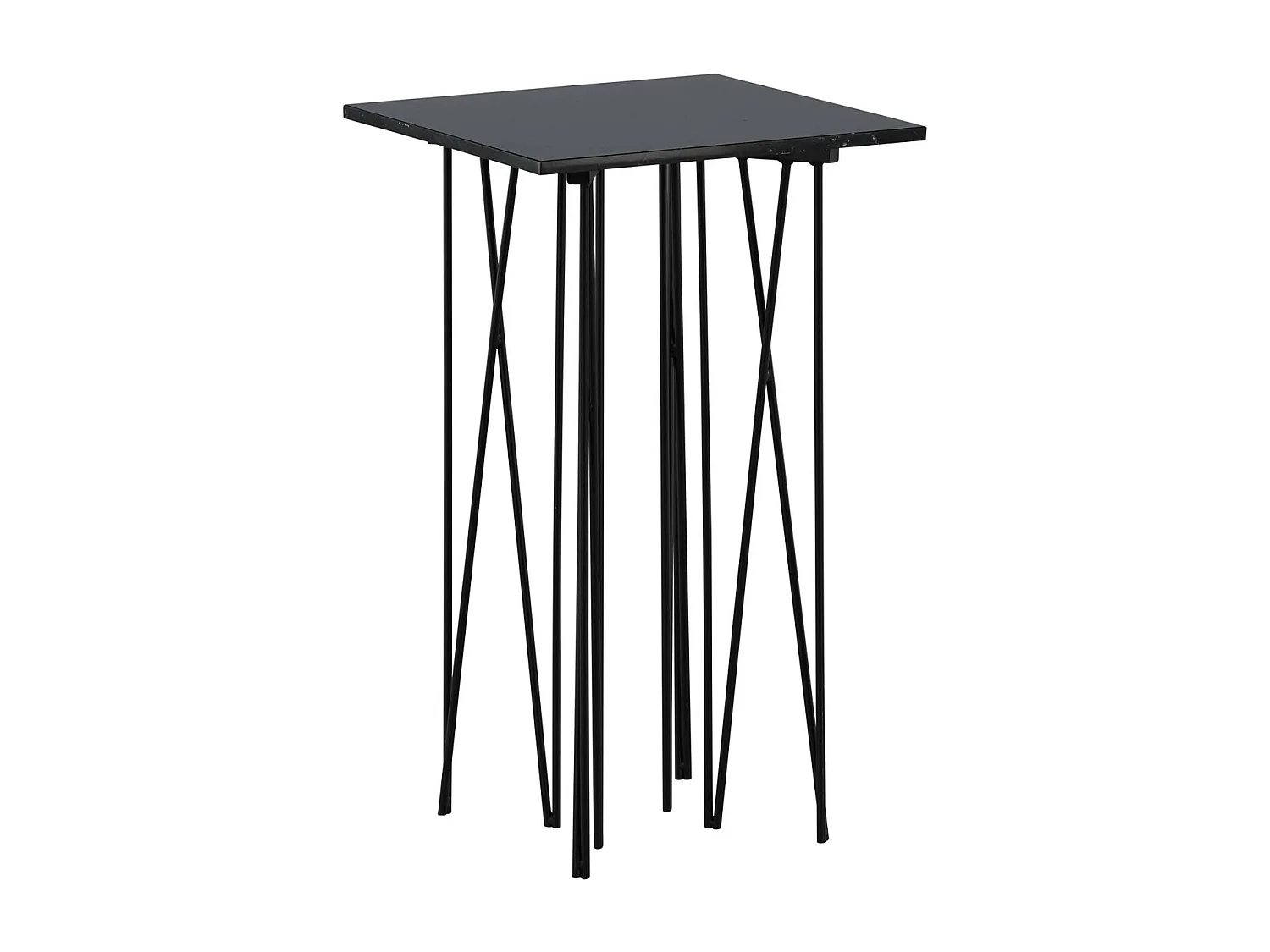 Table d'Appoint Design "Stone" 65cm Noir