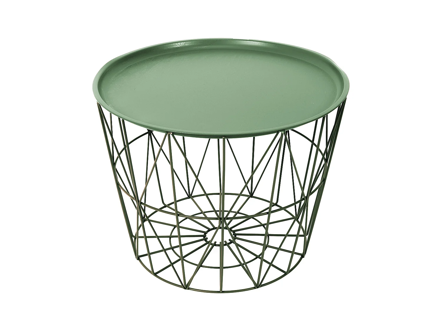 Table Filaire Metal Vert Diametre 50cm Vert