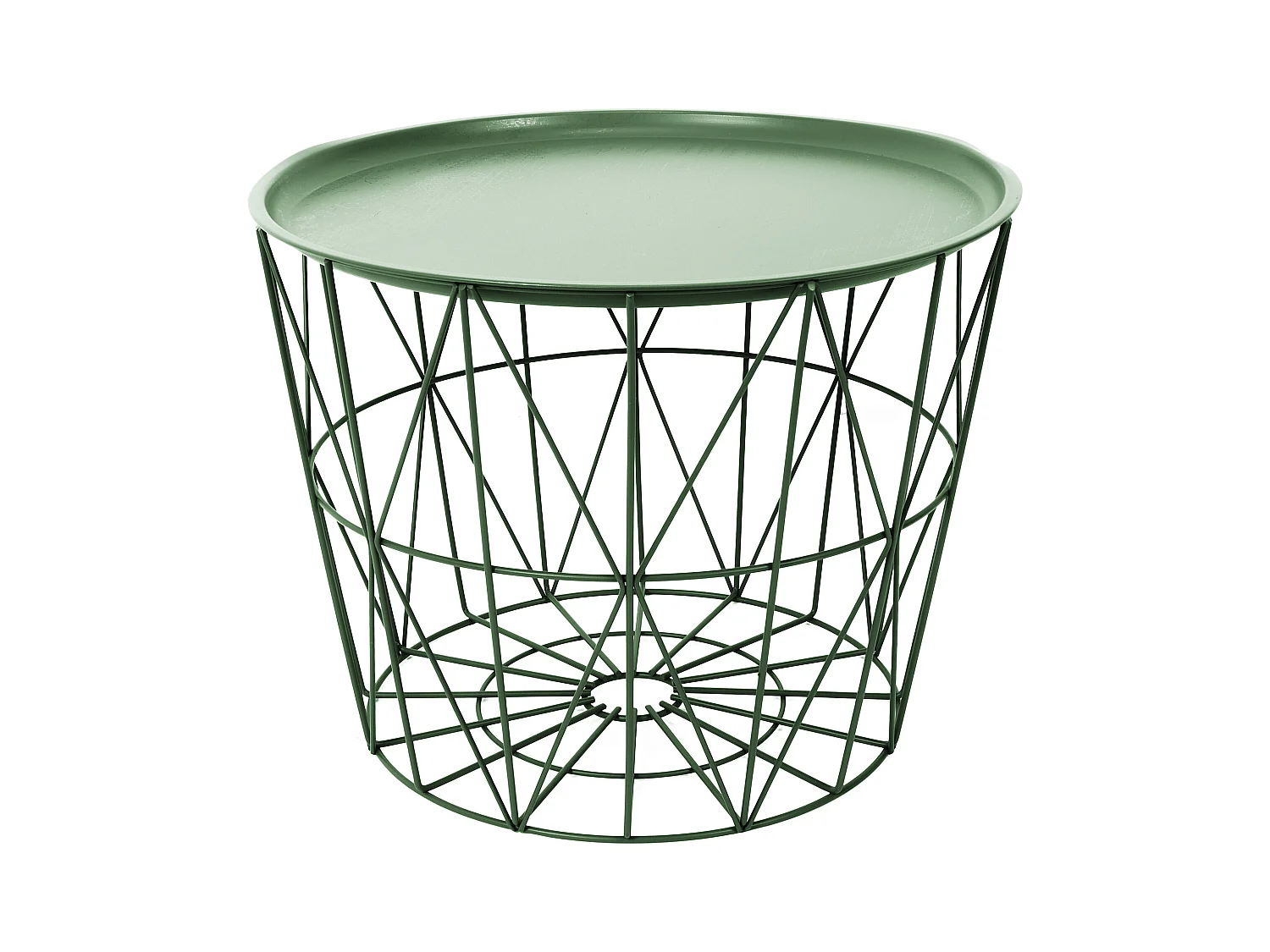 Table Filaire Metal Vert Diametre 50cm Vert