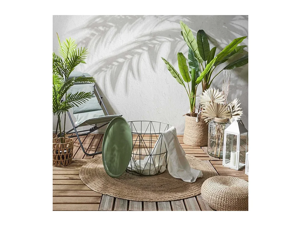 Table Filaire Metal Vert Diametre 50cm Vert