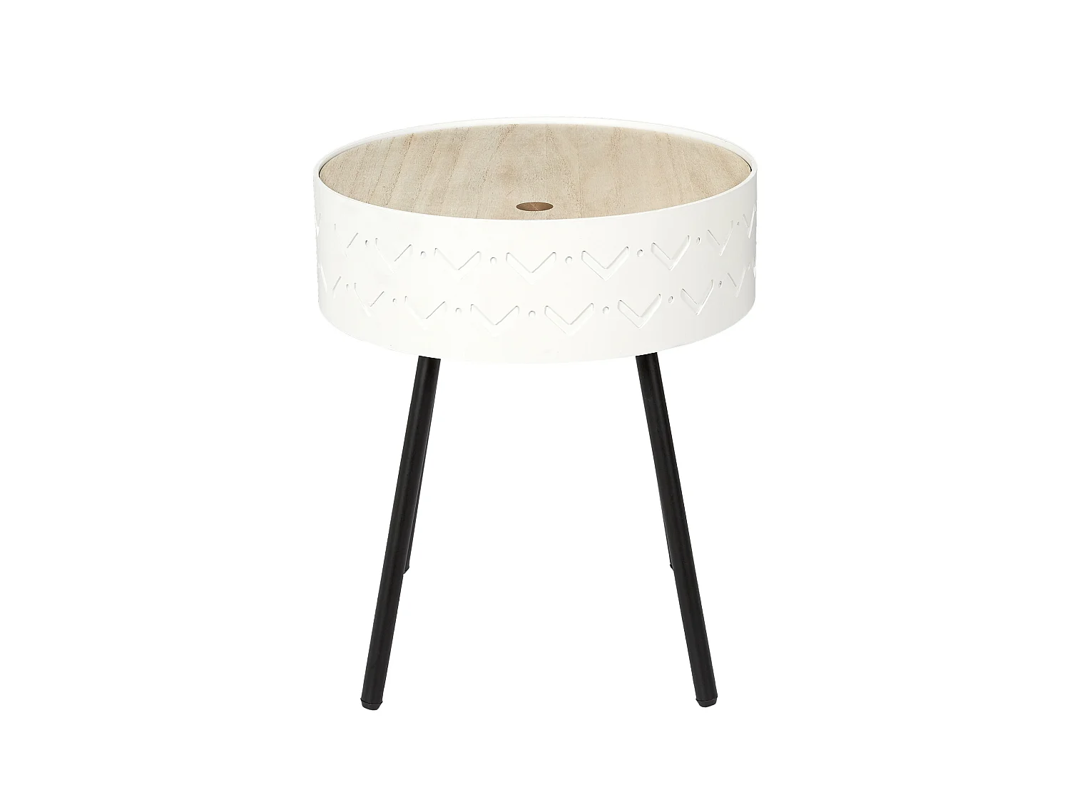 Table Coffre Eugenie Blanc Blanc, Noir, Marron