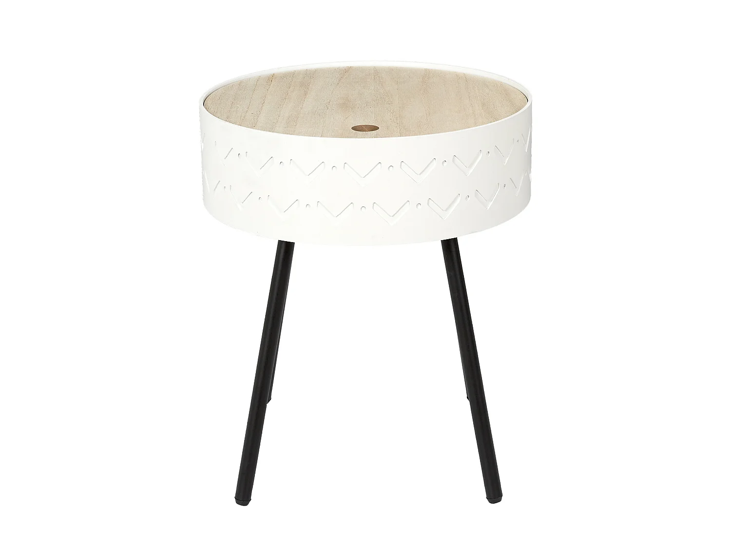 Table Coffre Eugenie Blanc Blanc, Noir, Marron