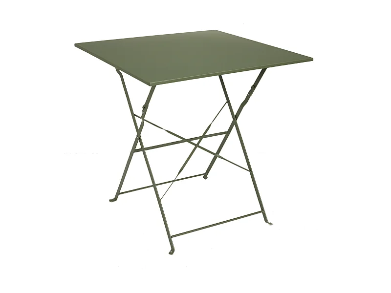 Table Repas Pliante Palerme Kaki 70x70x71cm Vert