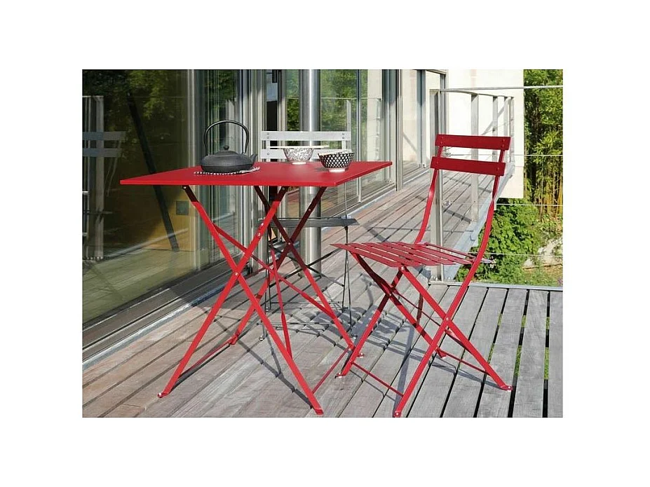 Guéridon carré en acier 70 cm Cuba