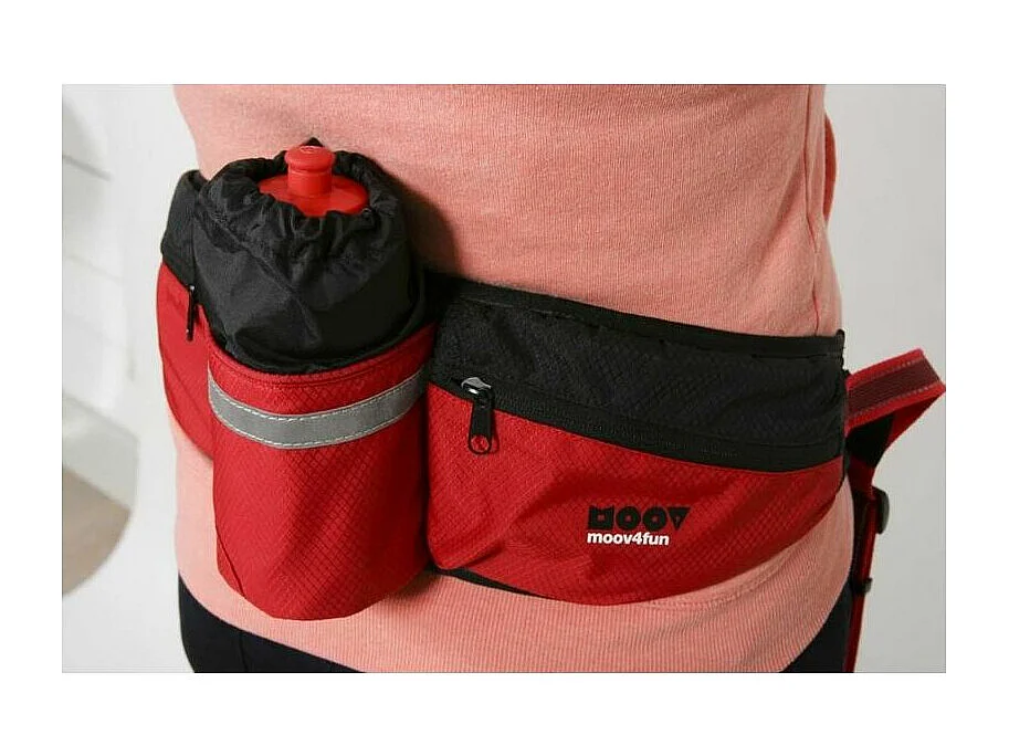 Ceinture canicross jogging Moov Rouge