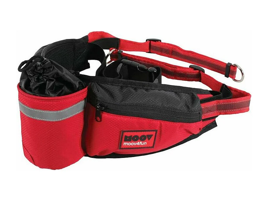 Ceinture canicross jogging Moov Rouge