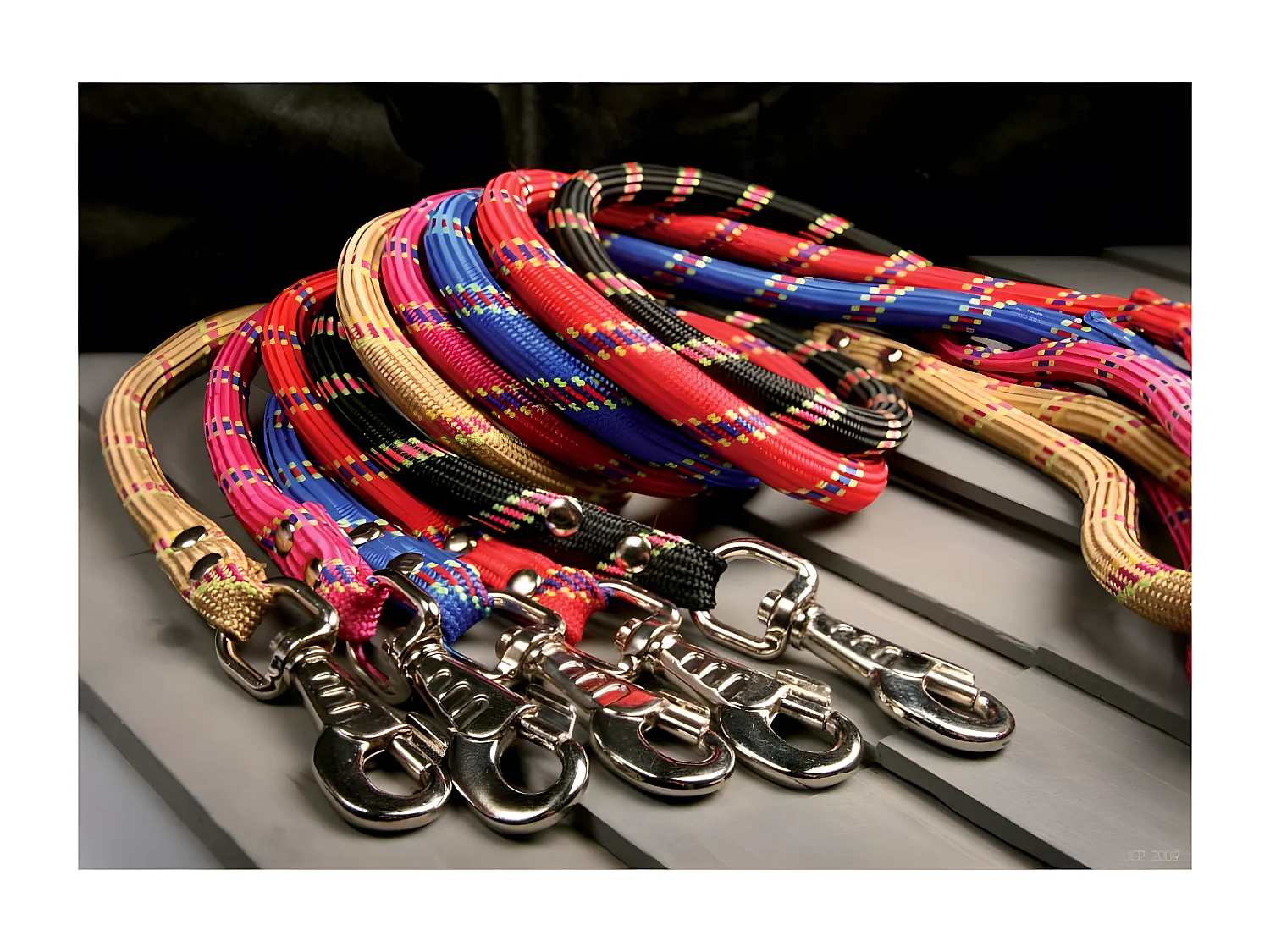 Laisse nylon corde 13 mm rouge 3 mètres