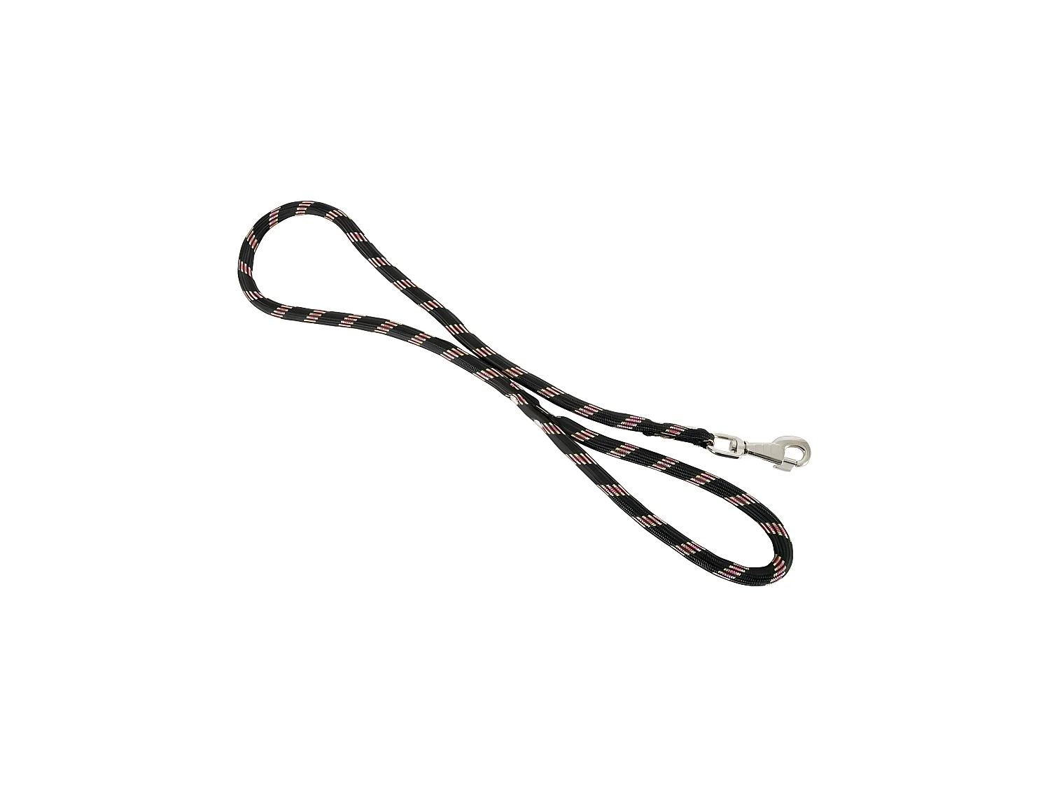 Laisse en nylon ultrarésistante noire 13 mm 1.20 m