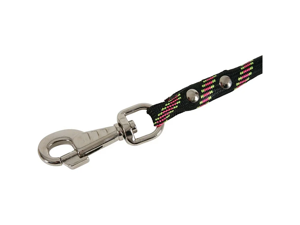 Laisse nylon corde 13 mm noire 6 mètres