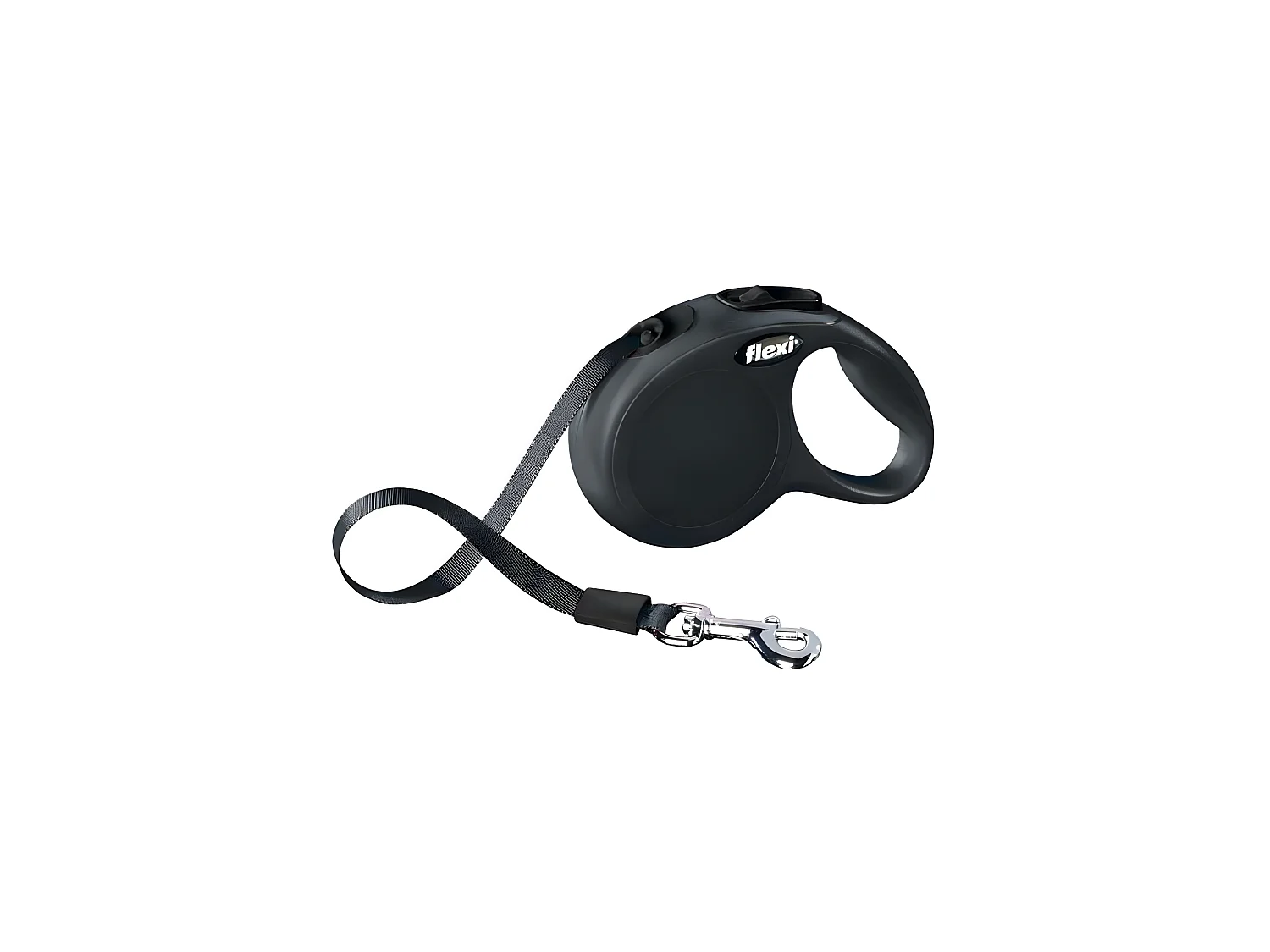 Laisse avec enrouleur noire Flexi 3m