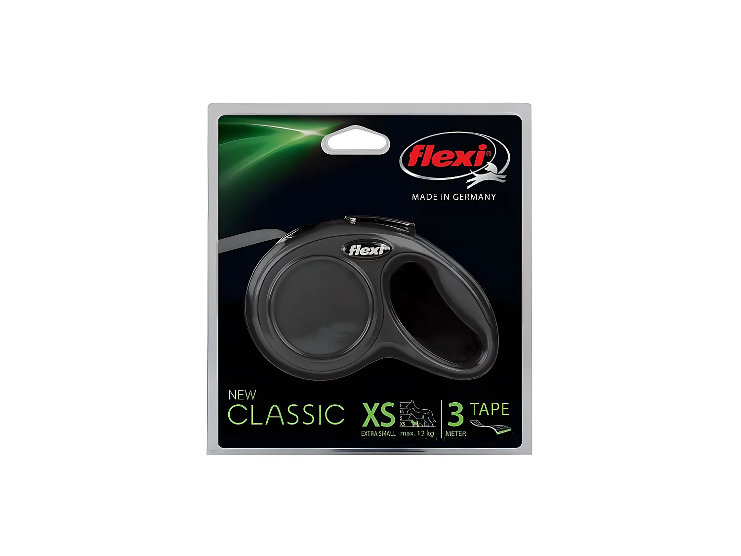 Leine mit Rollmechanismus schwarz Flexi 3m