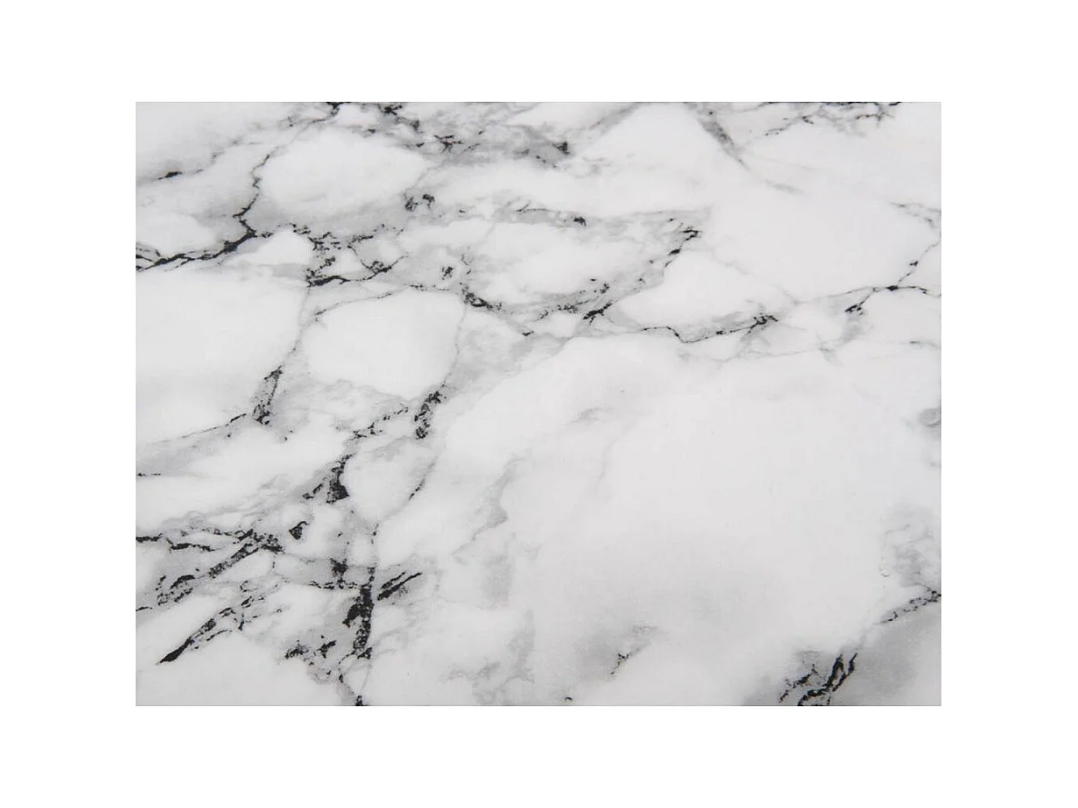 Table basse en métal imitation marbre Ovoid 58 x 51 cm