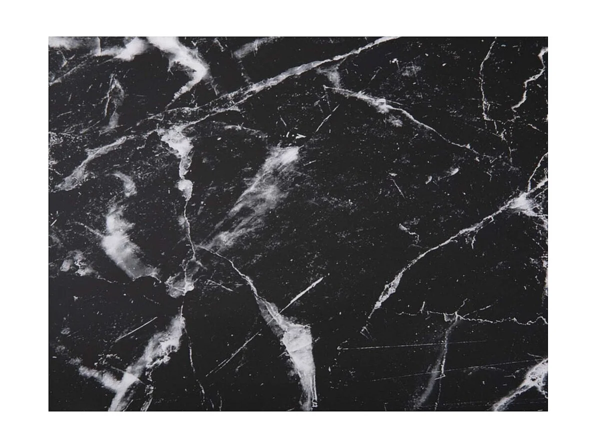 Table basse en métal imitation marbre Ovoid 58 x 51 cm