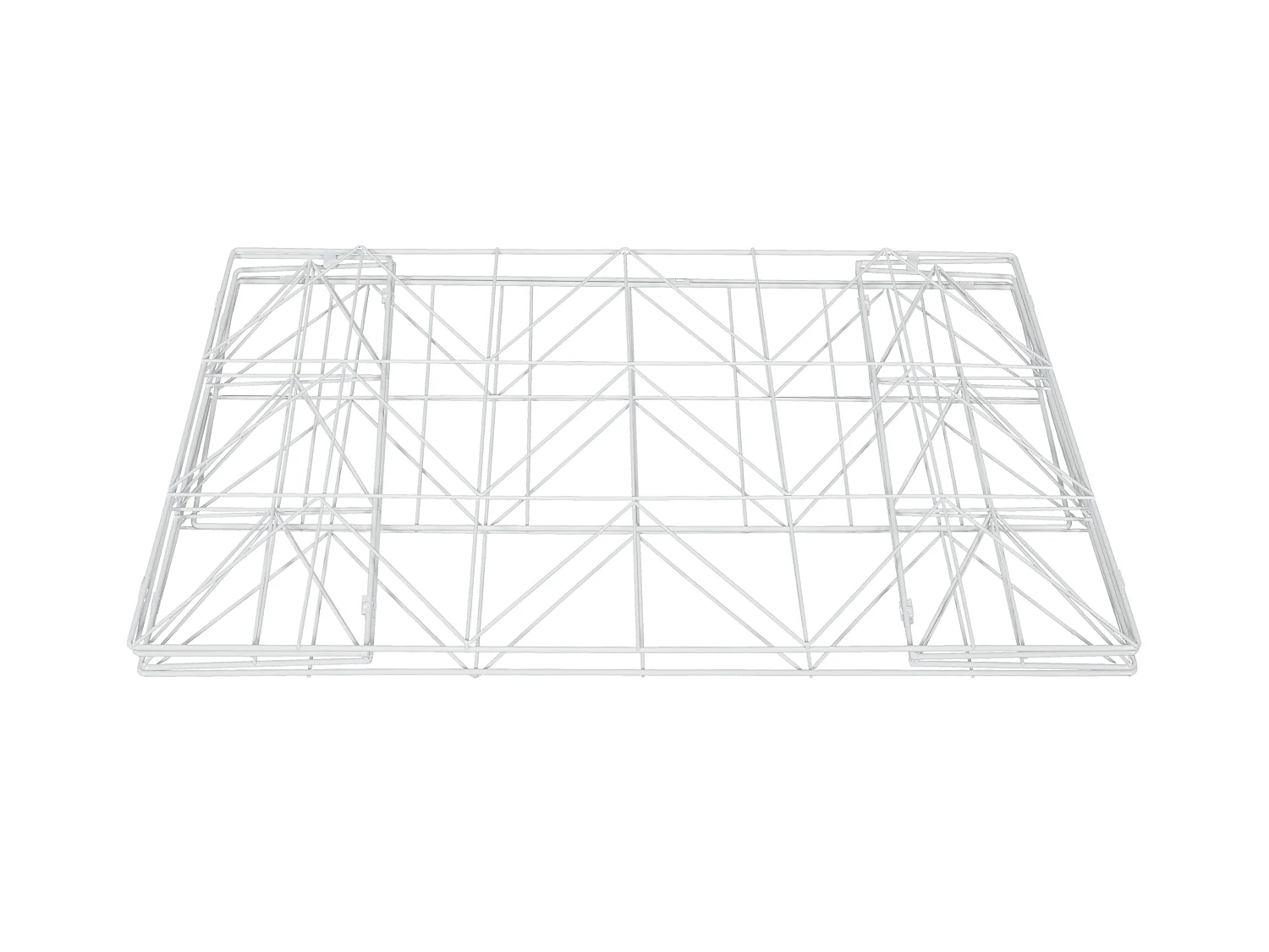 Table Pliable Filaire Blanc Blanc, Marron