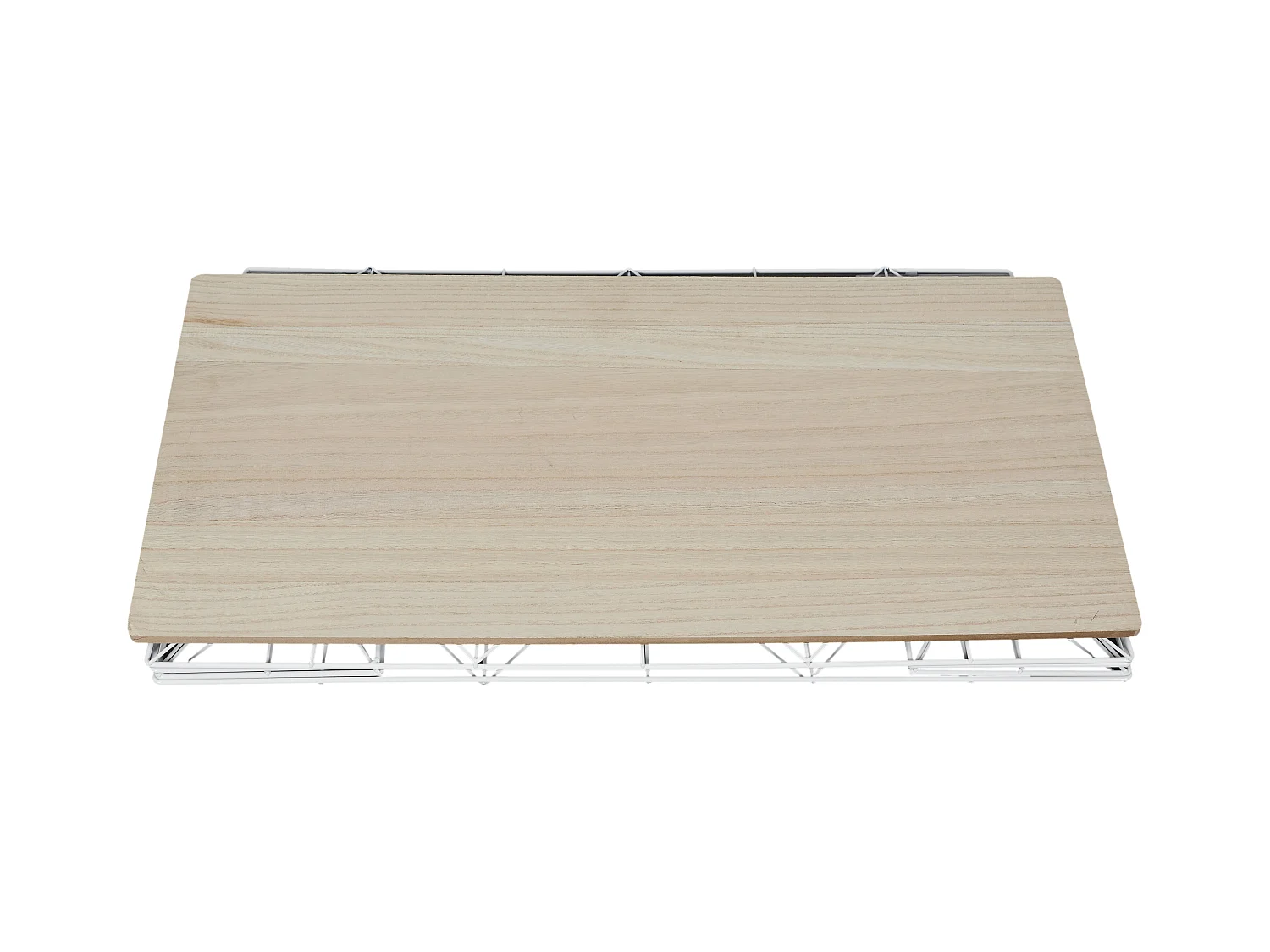 Table Pliable Filaire Blanc Blanc, Marron