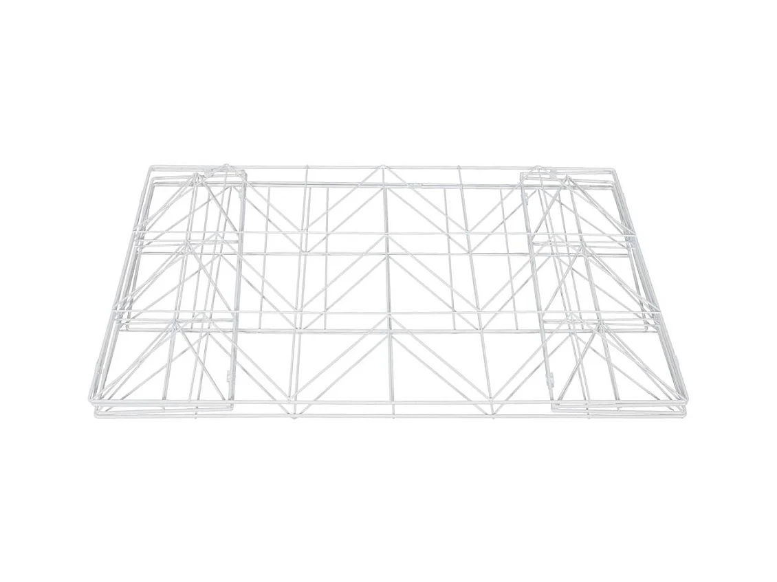 Table Pliable Filaire Blanc Blanc, Marron