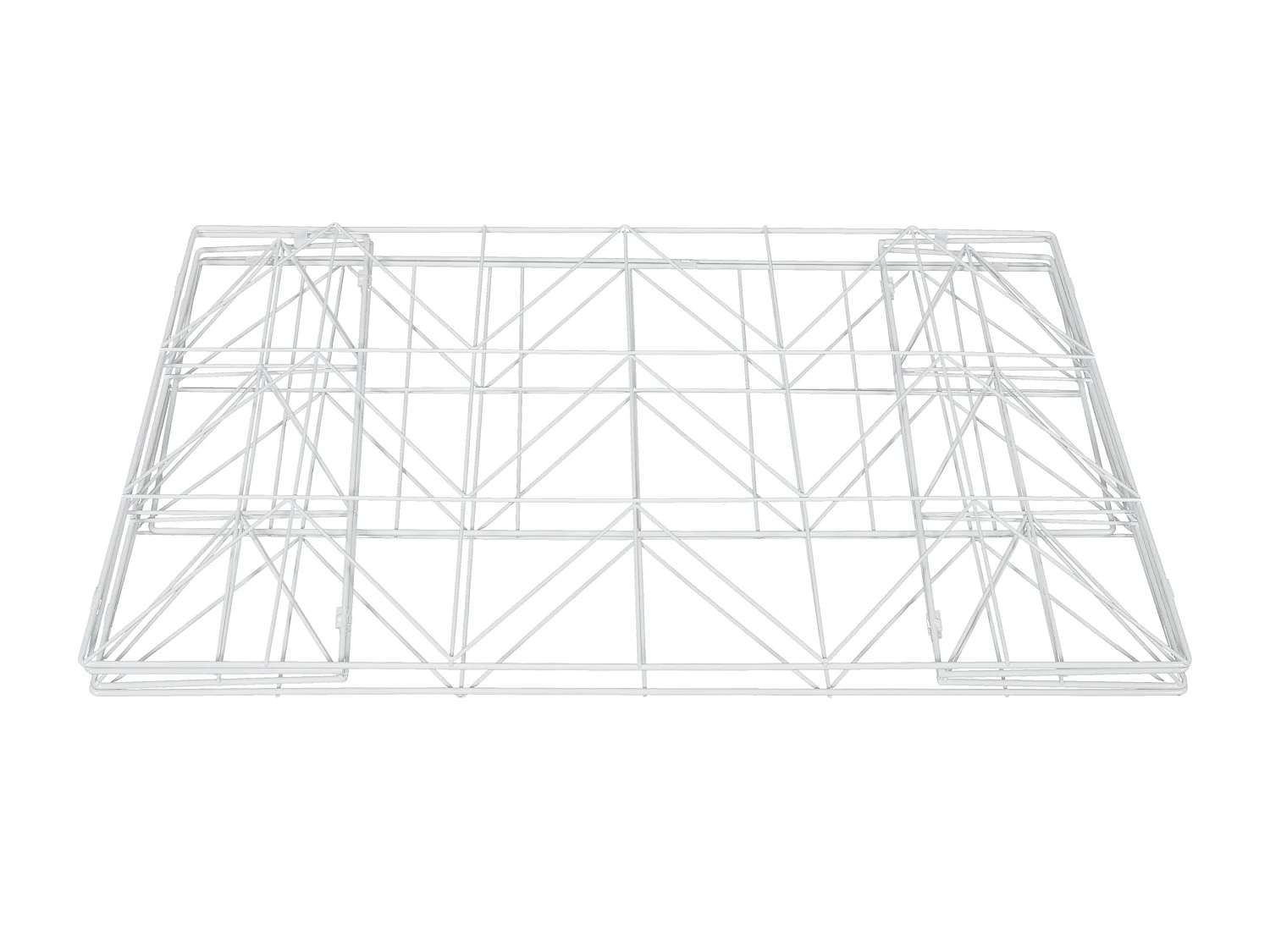 Table Pliable Filaire Blanc Blanc, Marron