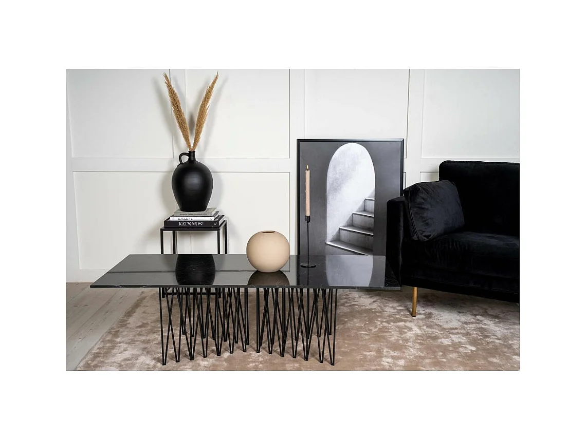 Couchtisch mit Graniteffekt aus Stahl Stone