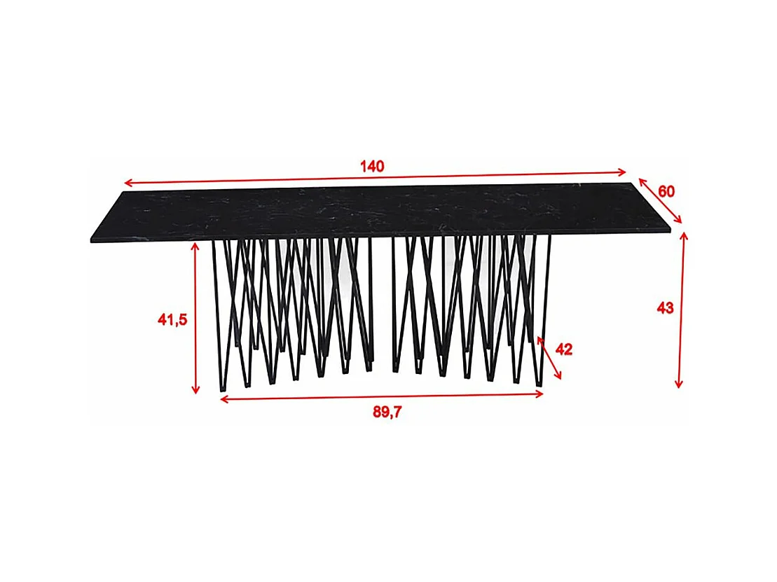 Couchtisch mit Graniteffekt aus Stahl Stone
