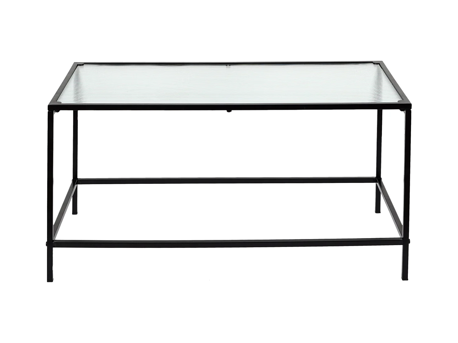 Table Basse Rosa Verre Texture Noir, Transparent