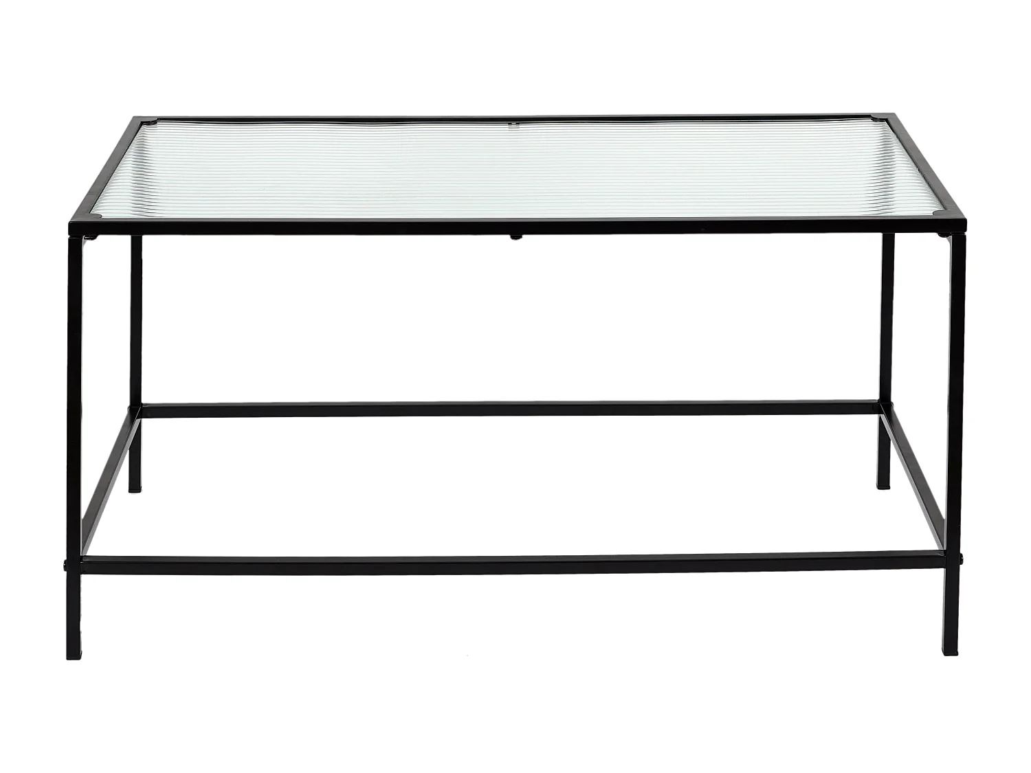 Table Basse Rosa Verre Texture Noir, Transparent