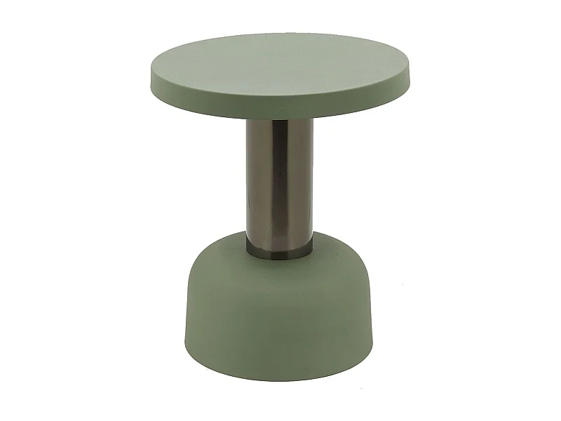 Table basse en métal kaki