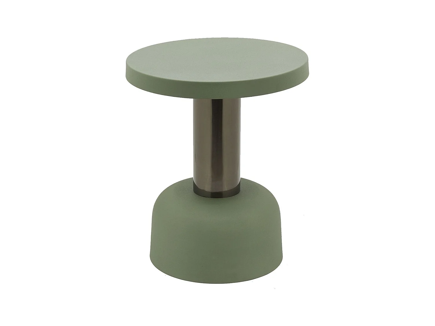 Table basse en métal kaki