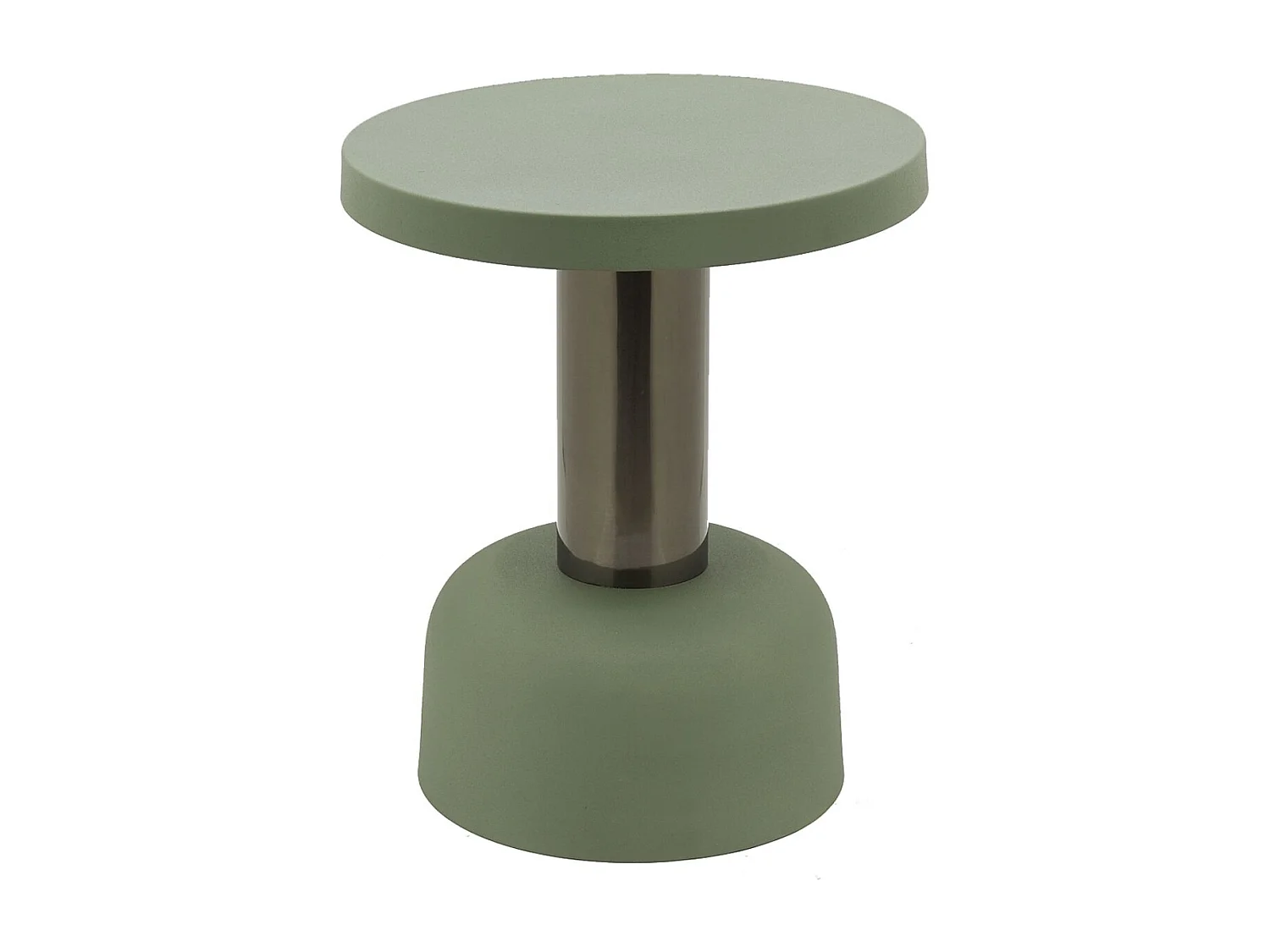 Table basse en métal kaki