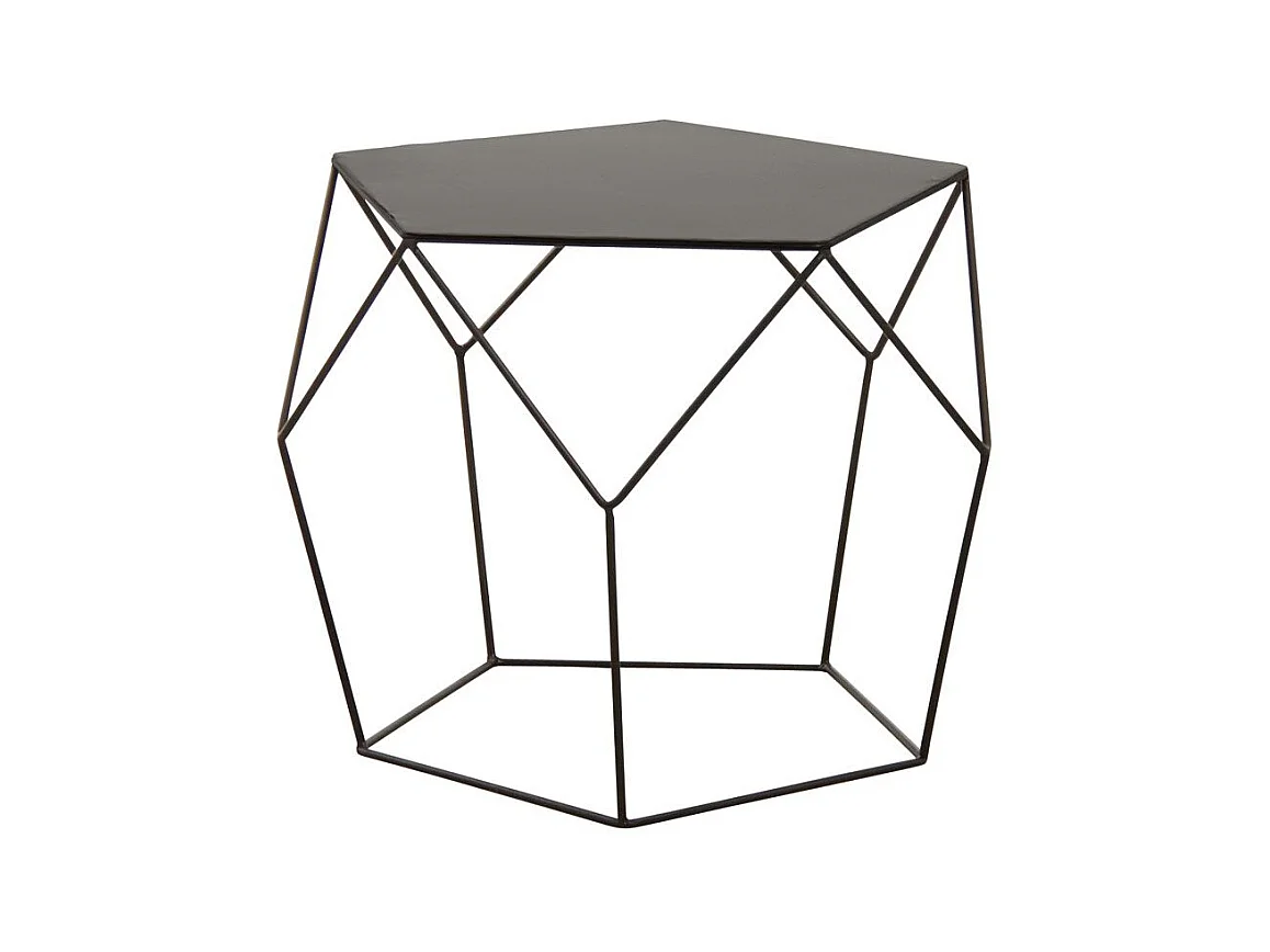 Table basse design en métal noir