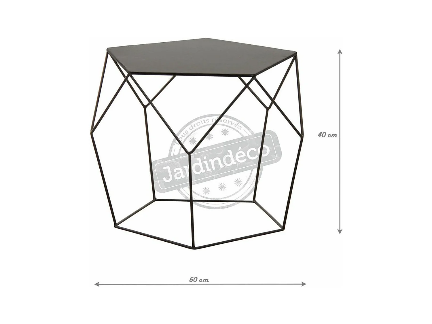 Table basse design en métal noir