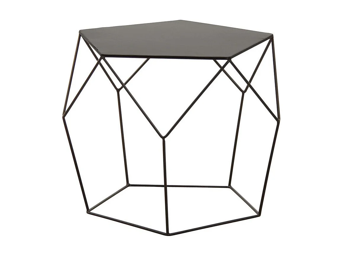 Table basse design en métal noir